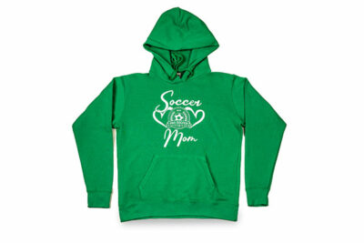 Felpa verde con cappuccio donna